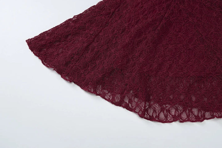 Ruffled Lace Mini Dress - Galina