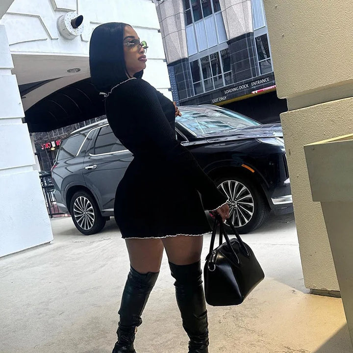 Knitted mini dress - NELLY