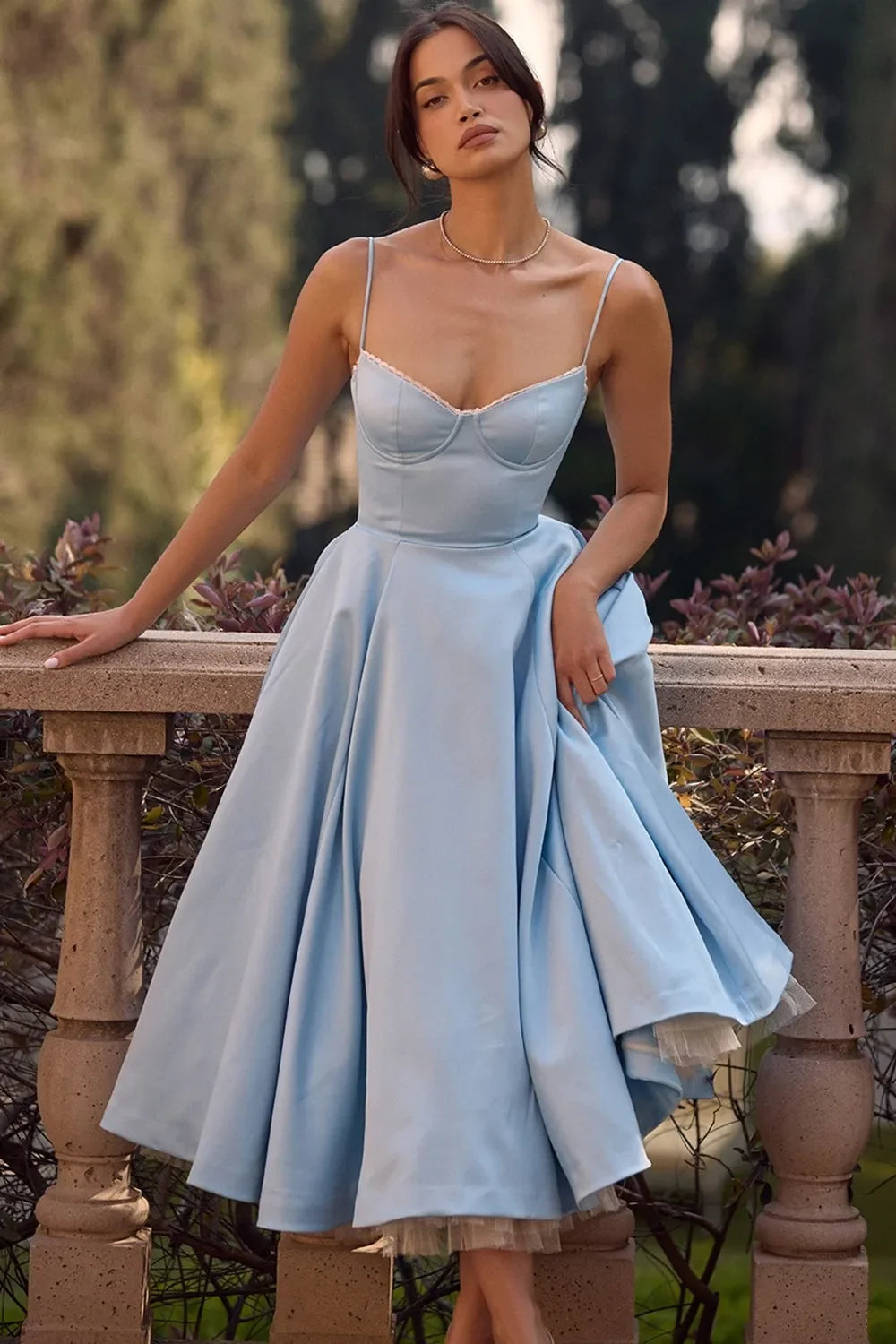 Midi Satin Dress - Adela