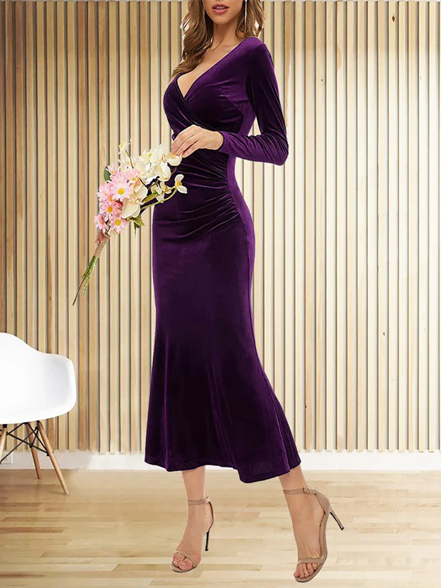 Velvet maxi dress - Nehora