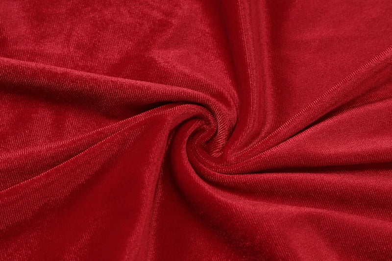 Velvet maxi dress with tie decoration - Marianela