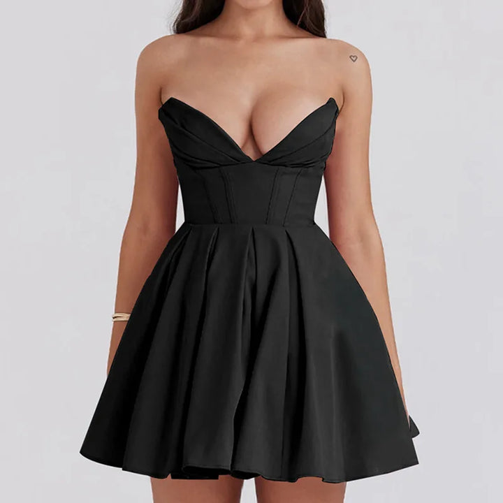 A-line Strapless Mini Dress - Livia