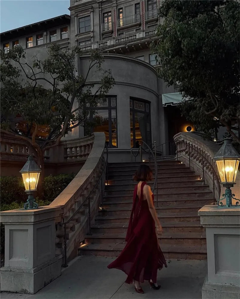 Strapless Maxi Dress with Chiffon Bottom, Slit Design, and Matching Scarf Detail - Princess
