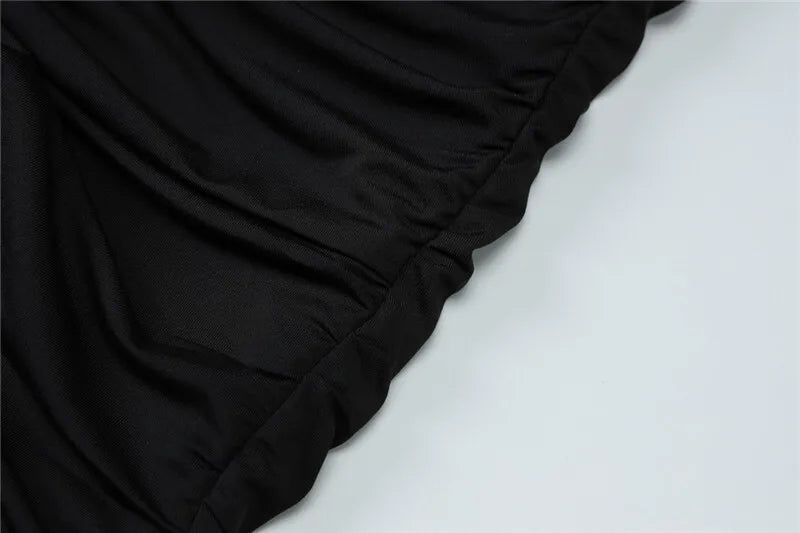 Turtleneck open-back maxi dress with ruching decoration - Ilayil