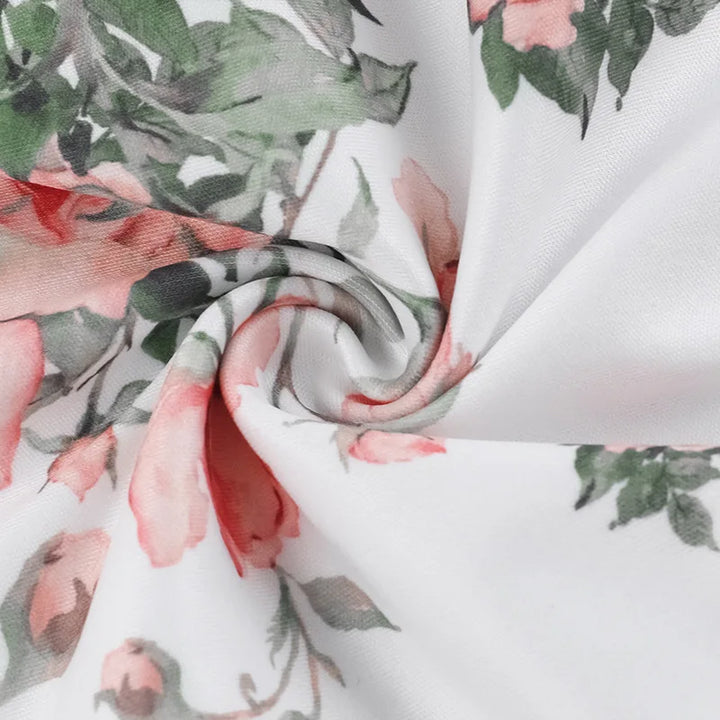 Floral mini dress with lace decoration - Sigal