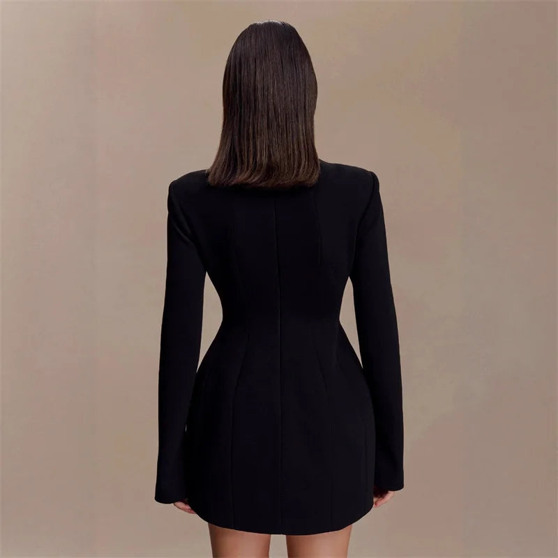 Tailored mini dress with openings and buckles design - DANI