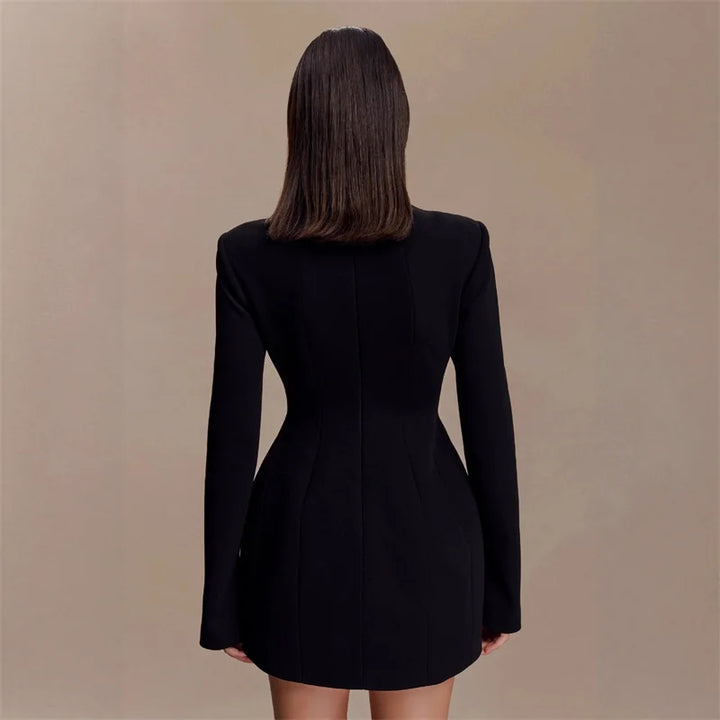 Tailored mini dress with openings and buckles design - DANI
