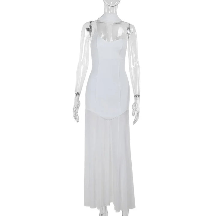 One-Shoulder Chiffon Maxi Dress - Melania