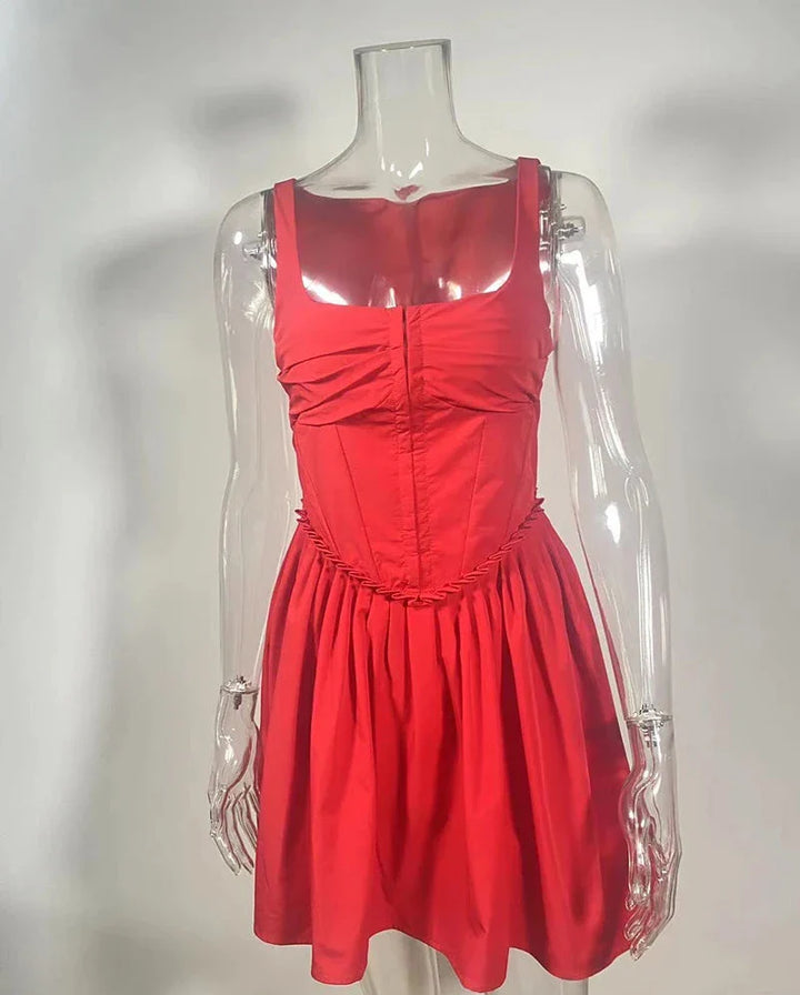 A-line mini dress with pin closure - Lotem