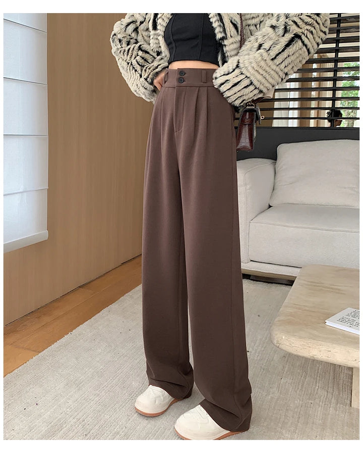 Tailored Wool Pants High Waist