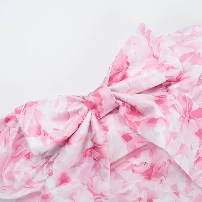 Floral strapless mini dress - Samari