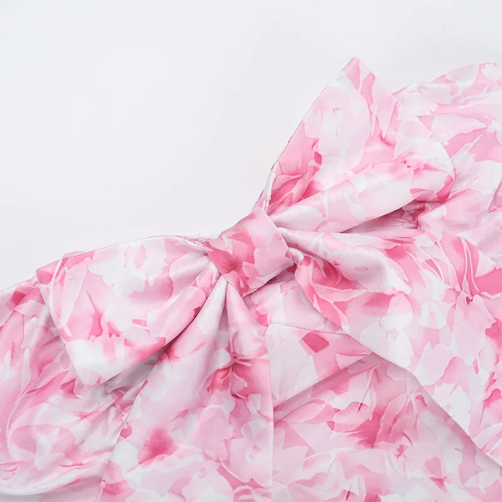 Floral strapless mini dress - Samari