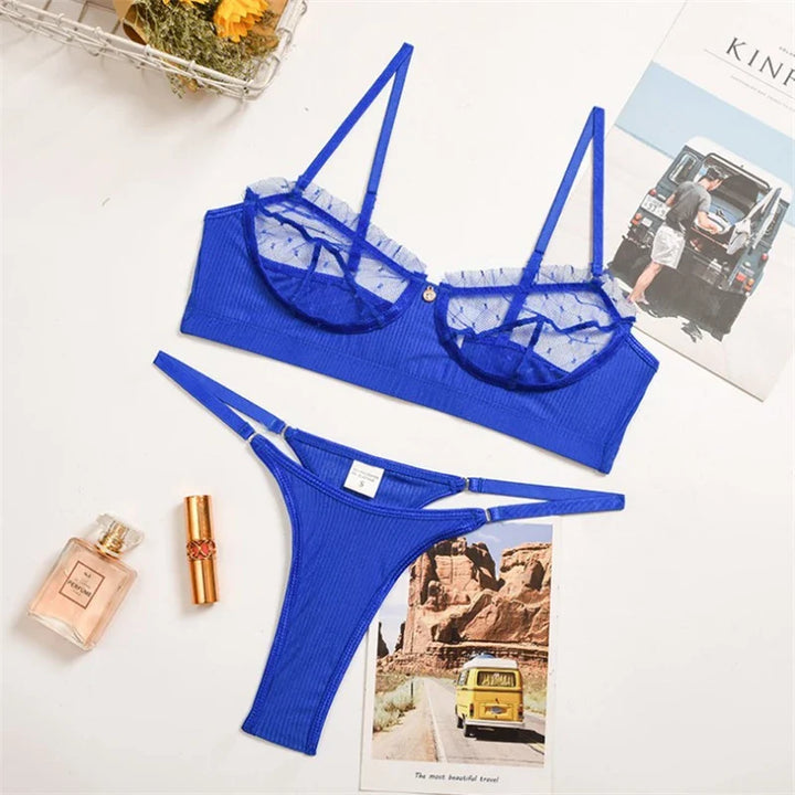 Sheer Bra Lingerie Set - Hallie