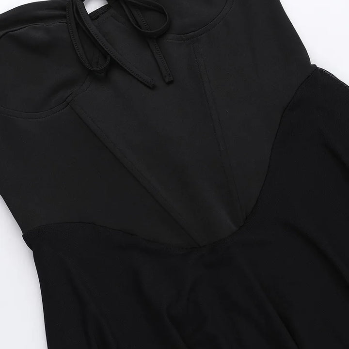 Strapless Mini Dress with Chest Tie Detail - Ainara