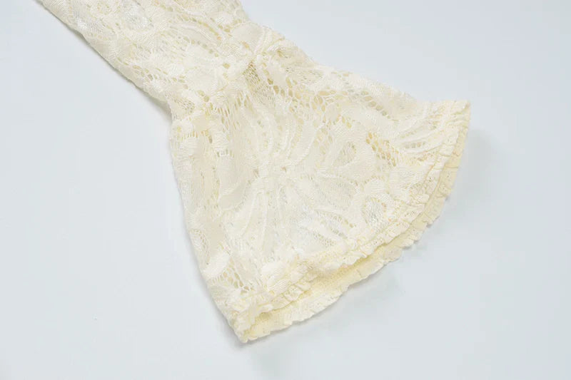 Mini lace dress with button closure - Aiden