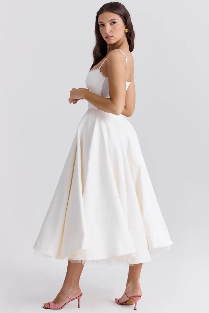 Midi Satin Dress - Adela