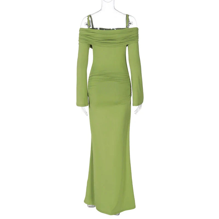 Maxi dress with off-shoulder and strap design - Gala