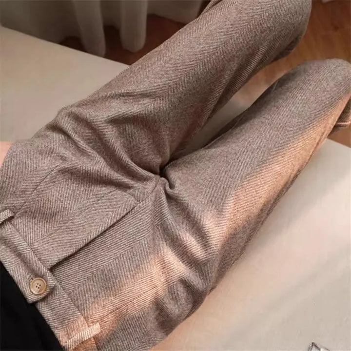 Wool pencil pants