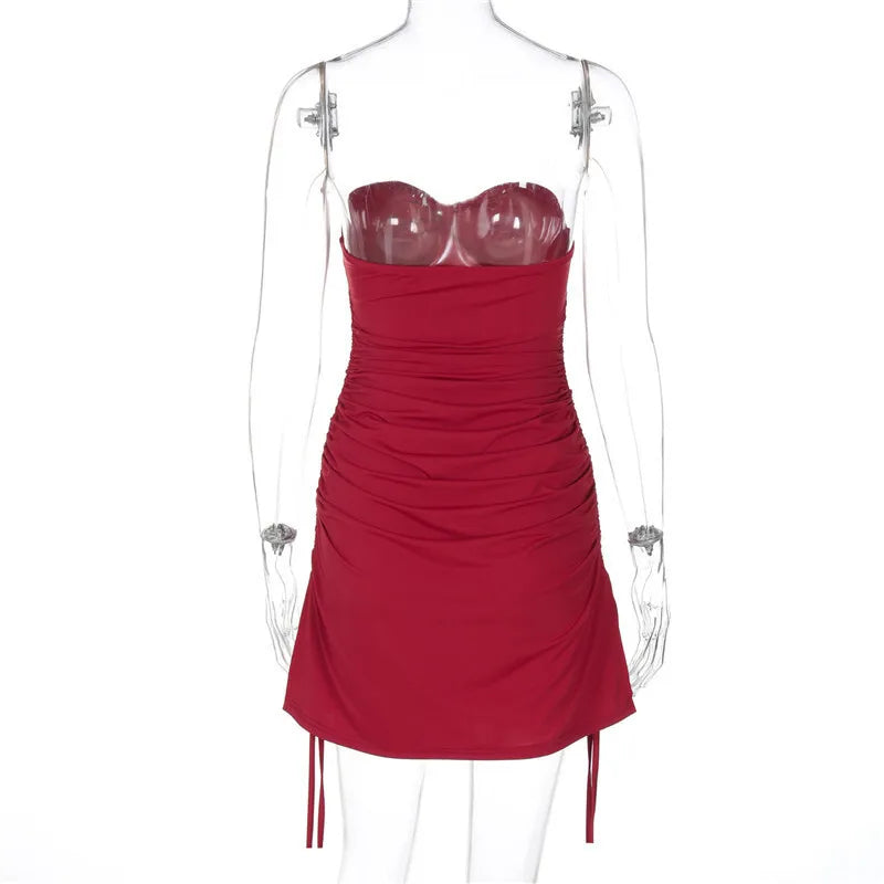 Strapless mini dress with ruching - Gabi
