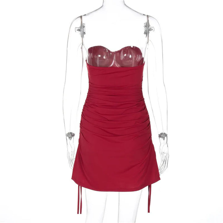 Strapless mini dress with ruching - Gabi