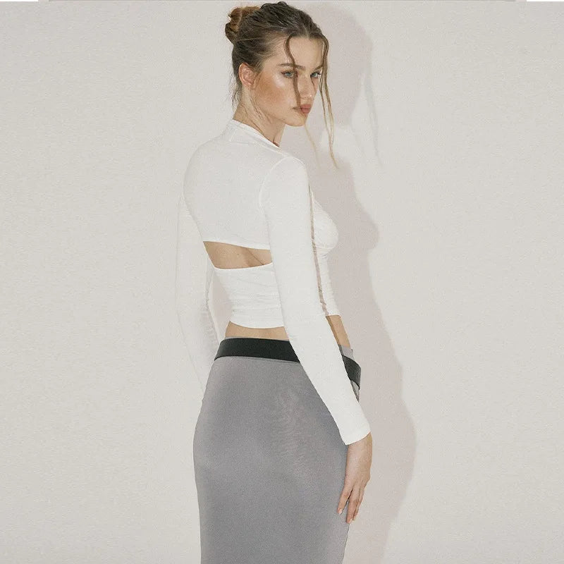 Elegant Shirt with Back Cutout - Mirli