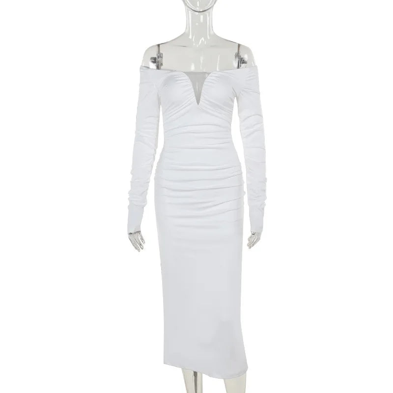 Maxi off-shoulder dress - Lila