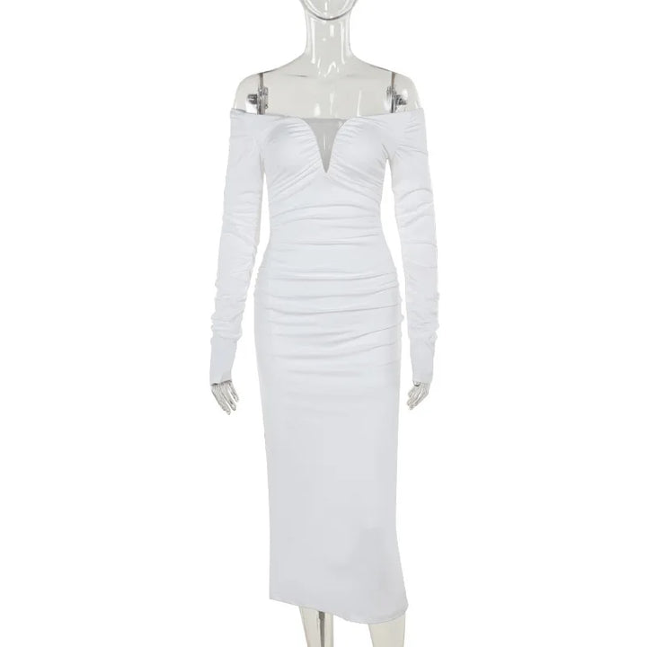 Maxi off-shoulder dress - Lila