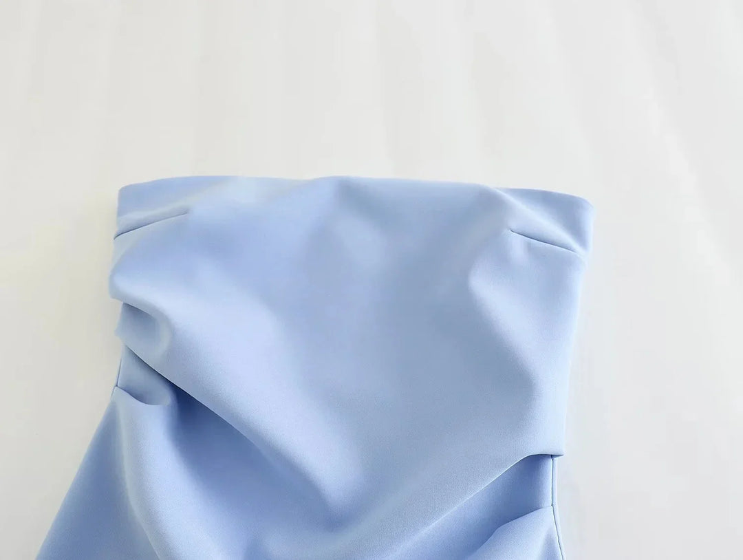 Strapless Mini Dress with Ruched Design - Bonnie