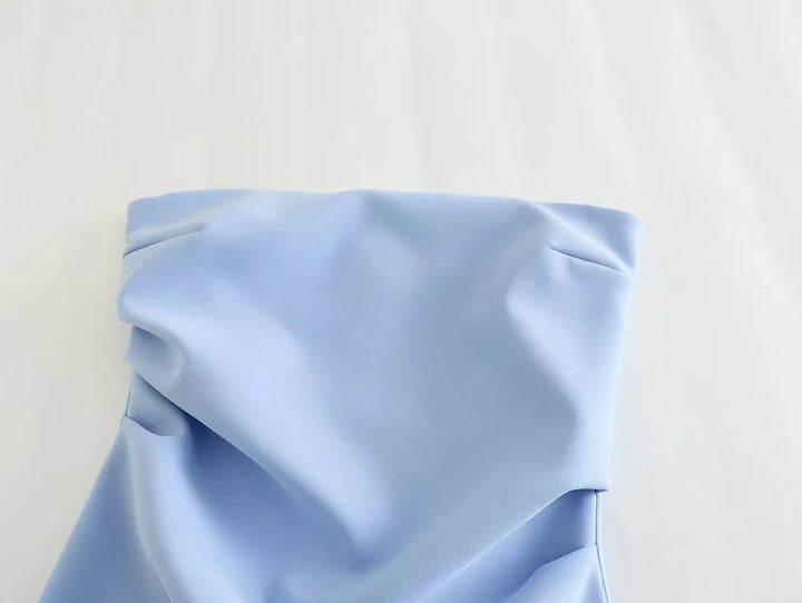 Strapless Mini Dress with Ruched Design - Bonnie