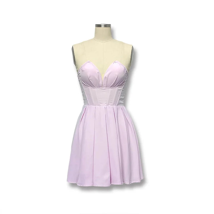 A-line Strapless Mini Dress - Livia