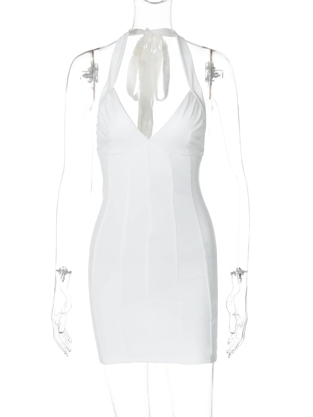 Fitted Mini Dress with Open Back - Lana