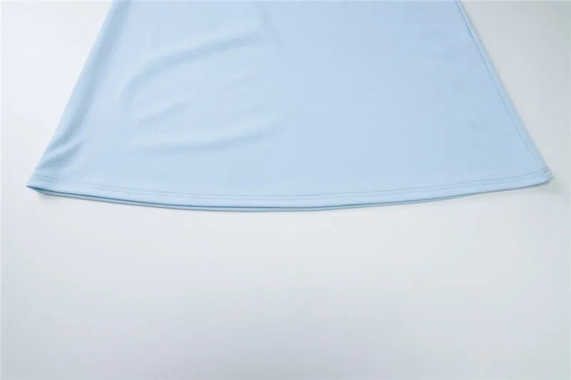 Open Back Maxi Dress - Light Blue