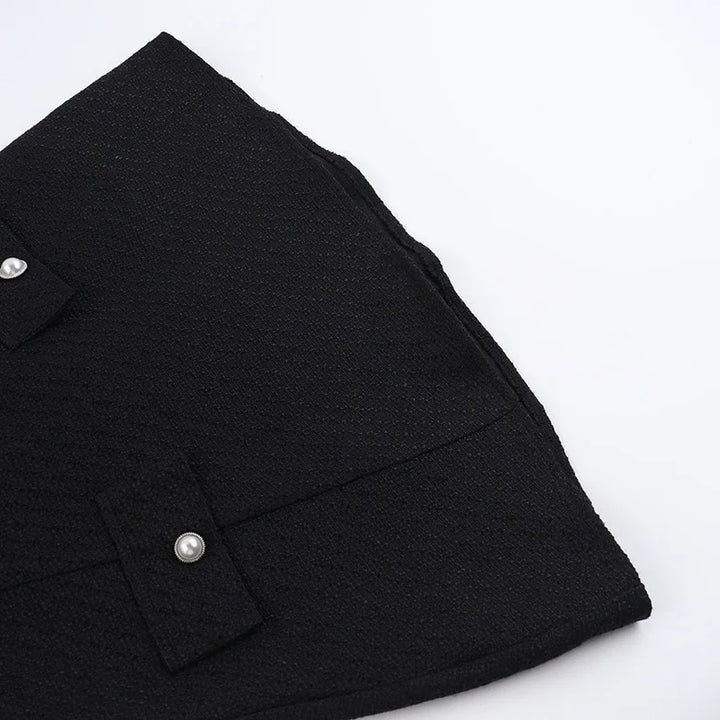 Woven mini dress in A-line cut with pocket decoration - Mili