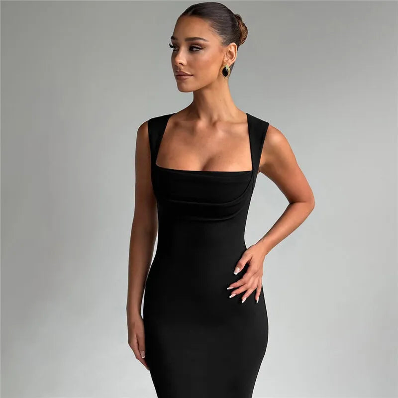 Fitted and Flattering Maxi Dress - Miller