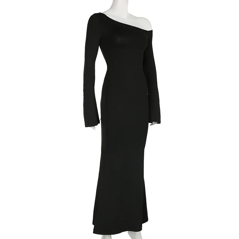 Maxi dress with off-shoulder design - Sap