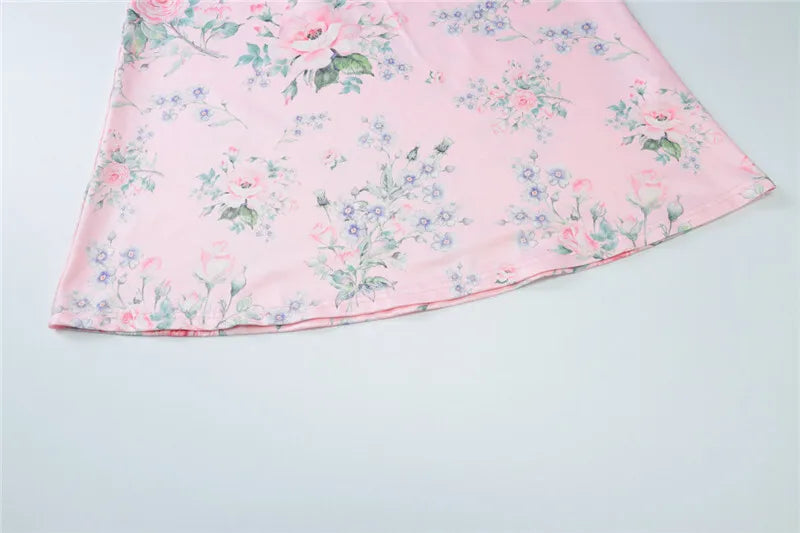 Floral Maxi Dress with Bow Detail - Cleo