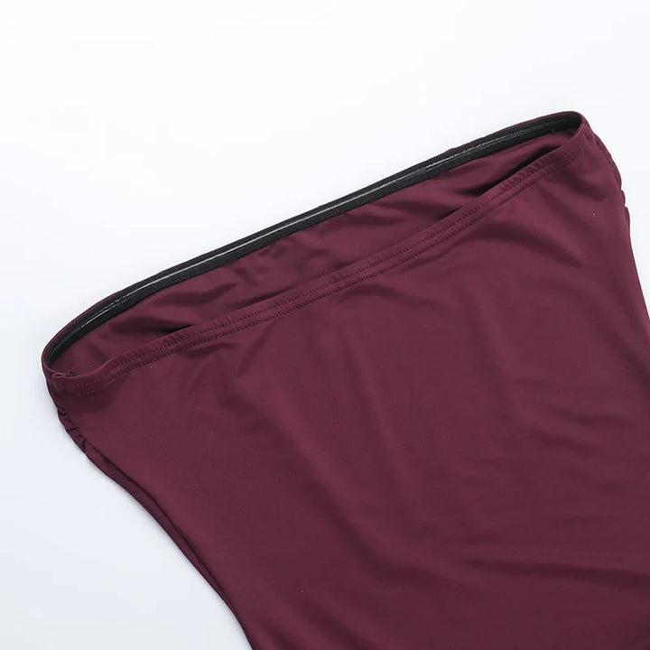 Strapless Maxi Dress with Pockets and A-Line Cut - Indy