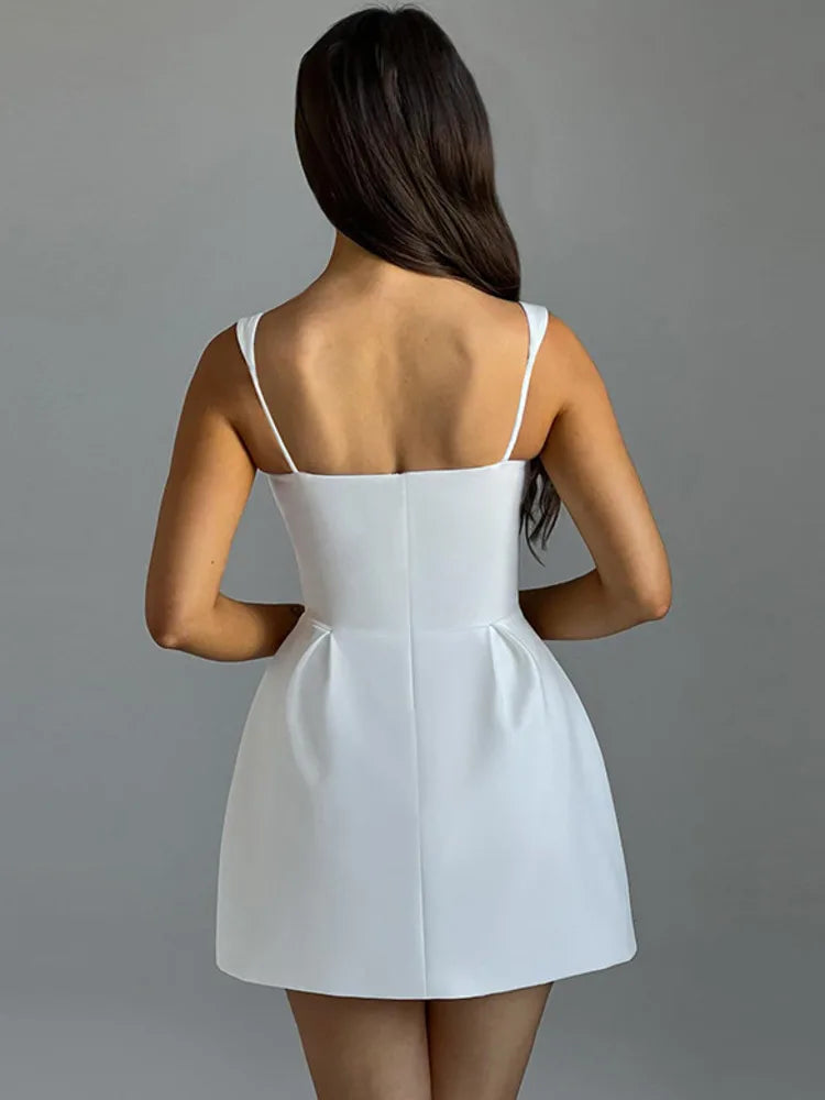 A-Line Mini Dress with Corset Design - Katya