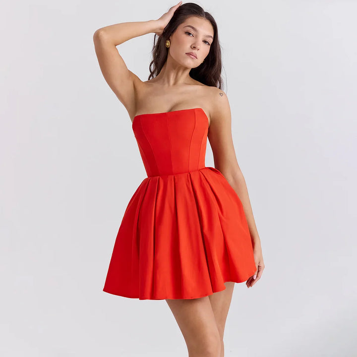 Strapless A-Line Mini Dress - Carla