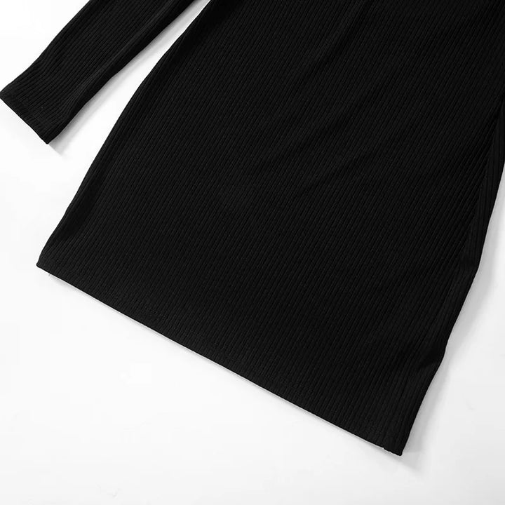 Knitted Mini Dress with Open Back - Patricia