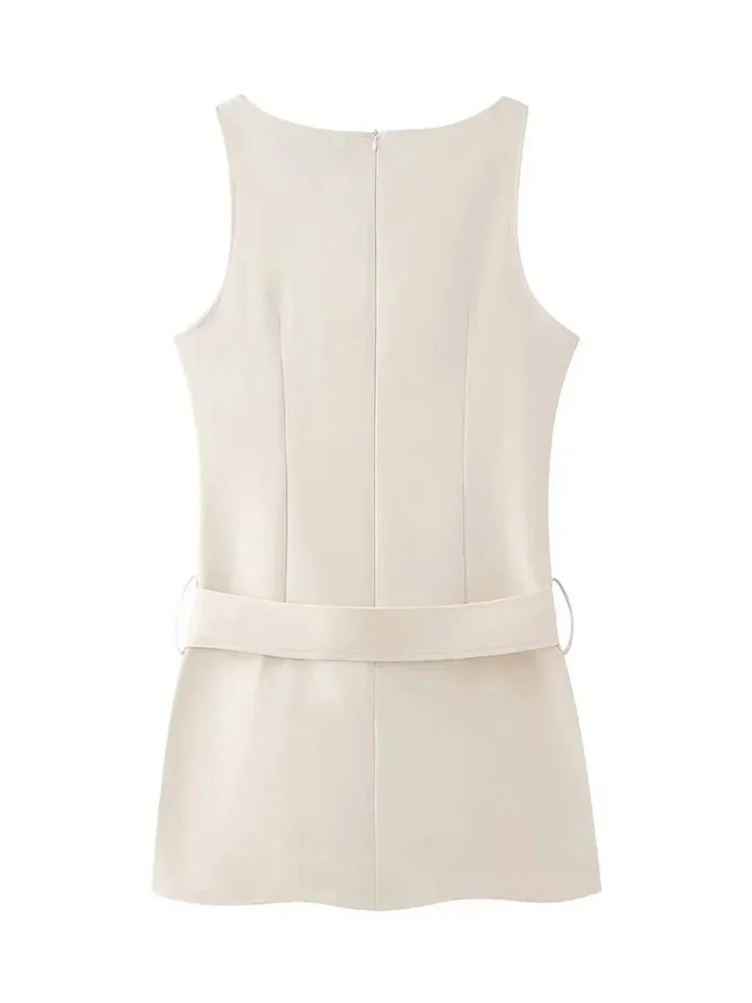Fitted Mini Dress with Matching Belt - Serena