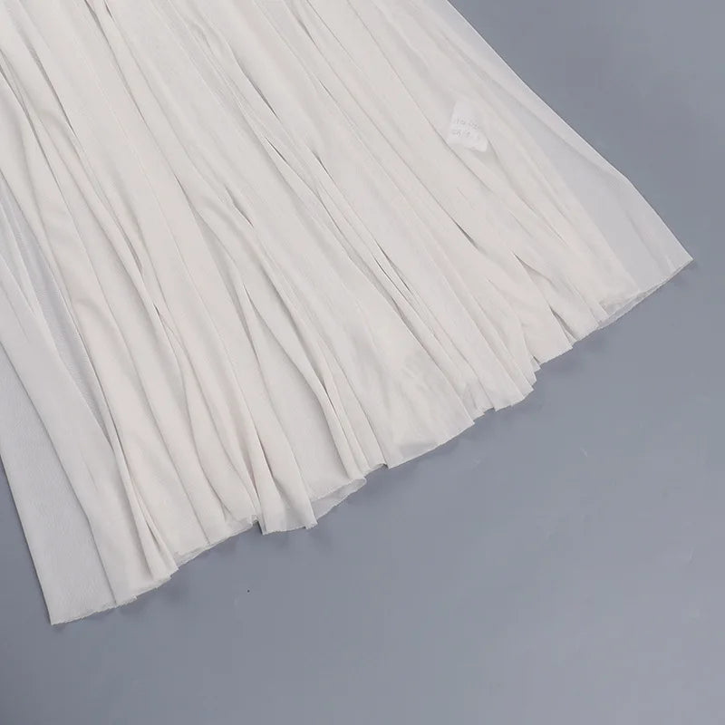 Chiffon Maxi Dress with Buckle Details on Straps - Maria