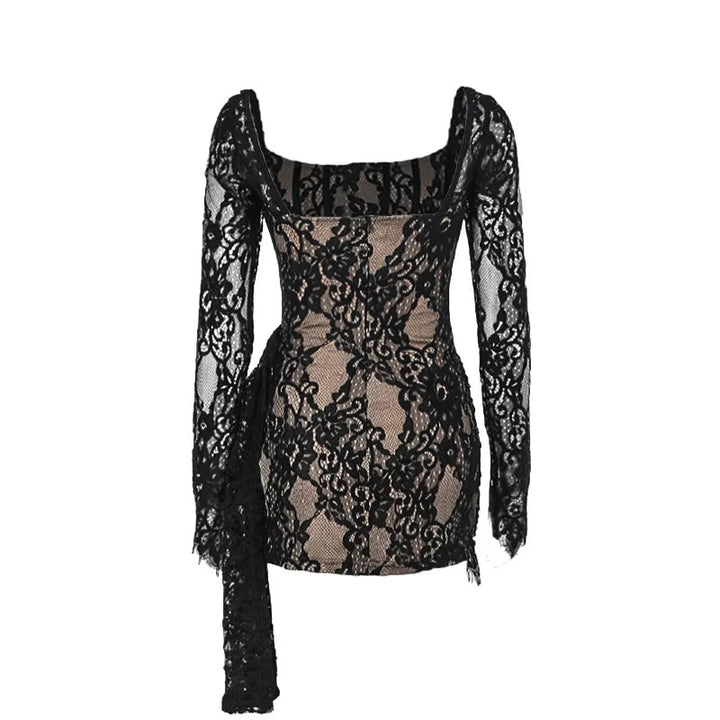 Lace mini dress with corset design - Ella Lee
