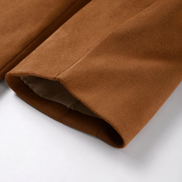 Suede Jacket with Button Details - Jale