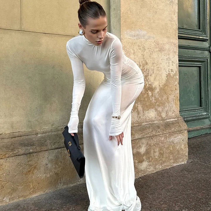 Modest Maxi Dress with Turtleneck - CALA