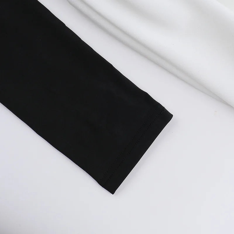 Monochrome balloon mini dress with bare shoulders - Lis