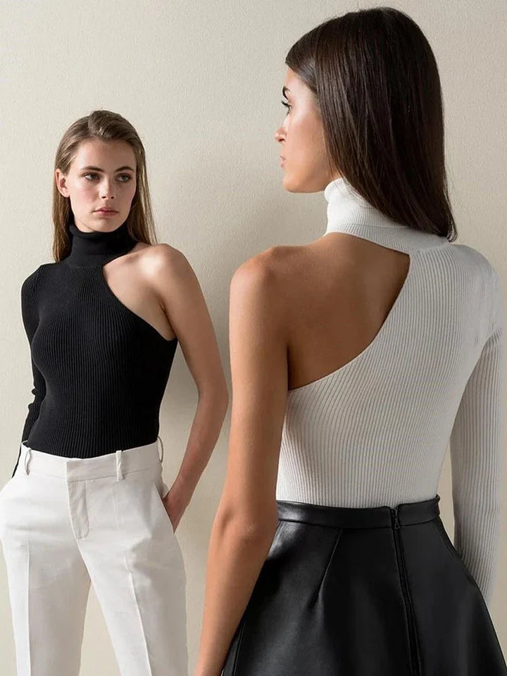 One-Sleeve Turtleneck Shirt - Hili