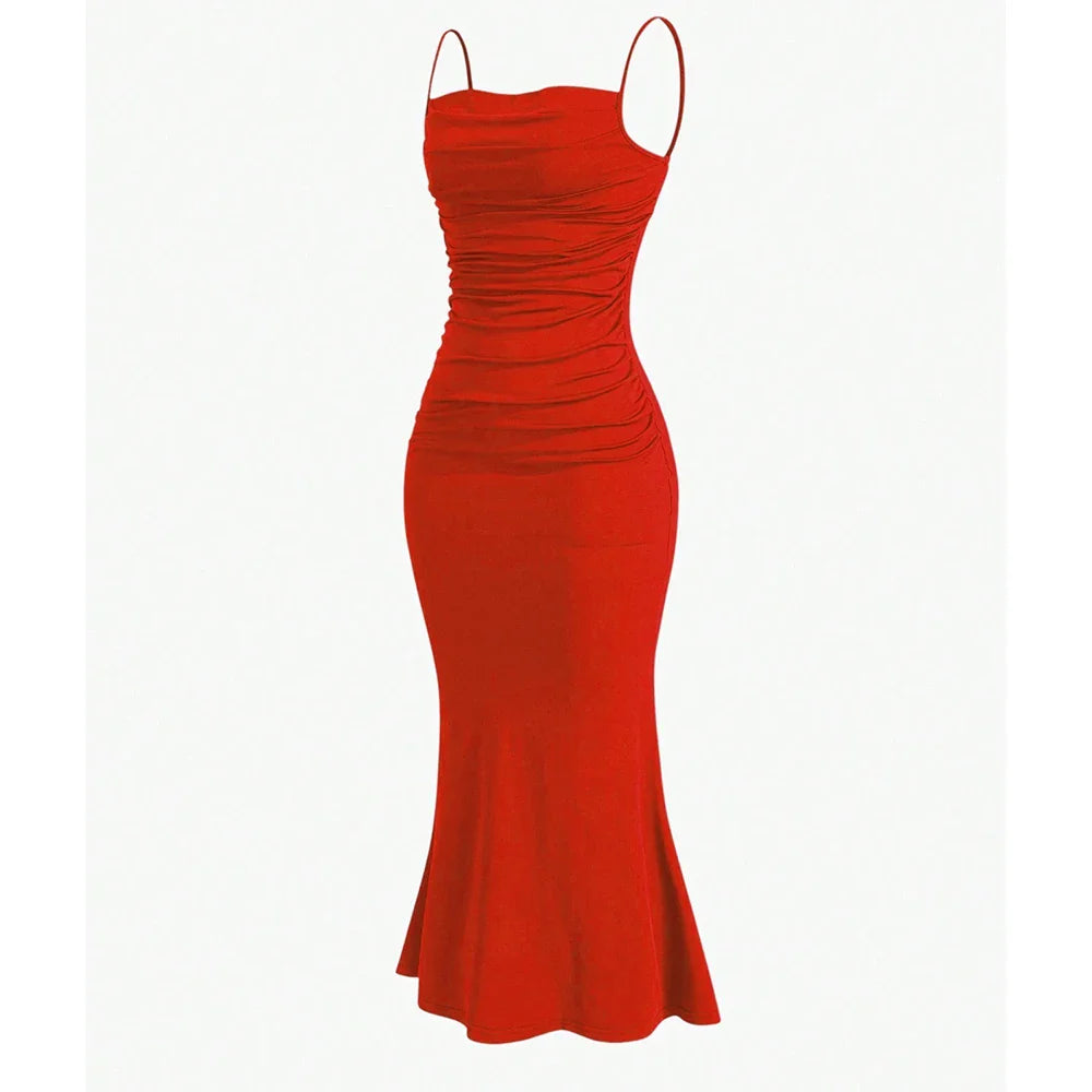 Elegant spaghetti strap maxi dress - Emberly