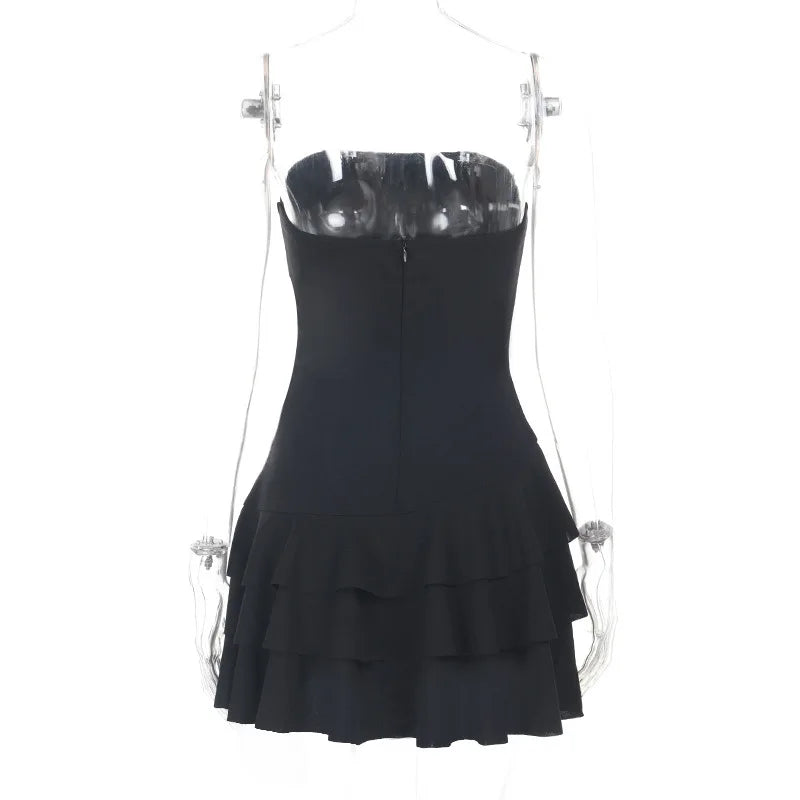 Strapless mini dress with tiered ruffle - Don