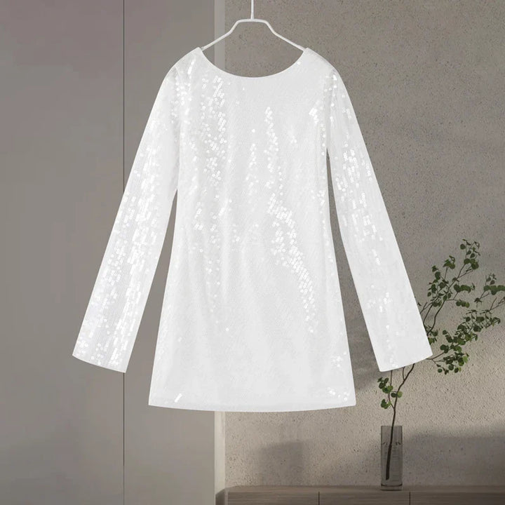 Mini sequin dress with open back - SOL